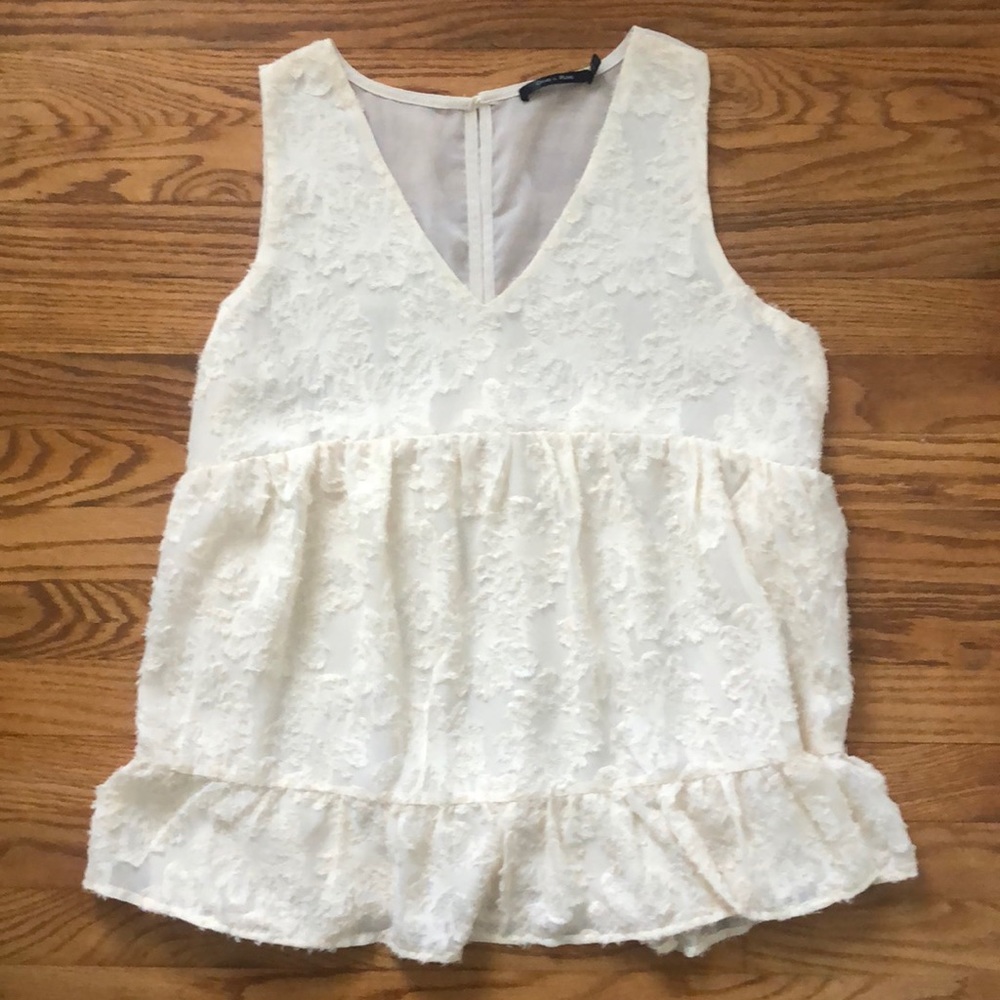 Off white flowing blouse